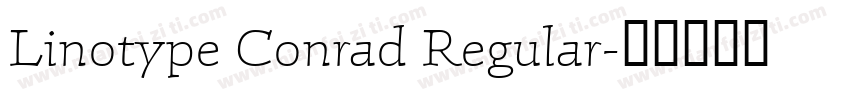 Linotype Conrad Regular字体转换